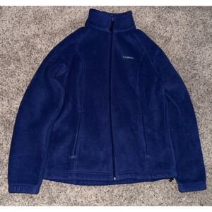 Columbia Blue/Purple Women's Jacket Full Zip Fleece Large